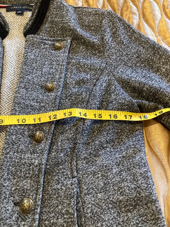 TOMMY HILFIGER Military / Sgt. Pepper Style Jacket Gray and Black Size S/P - Picture 11 of 15